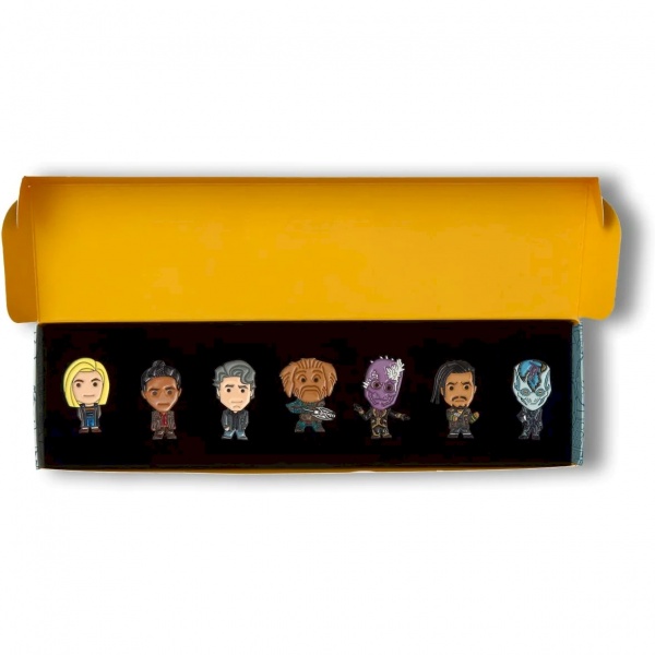 Doctor Who Flux Chibi Style 7 Pin Badge Collection Set